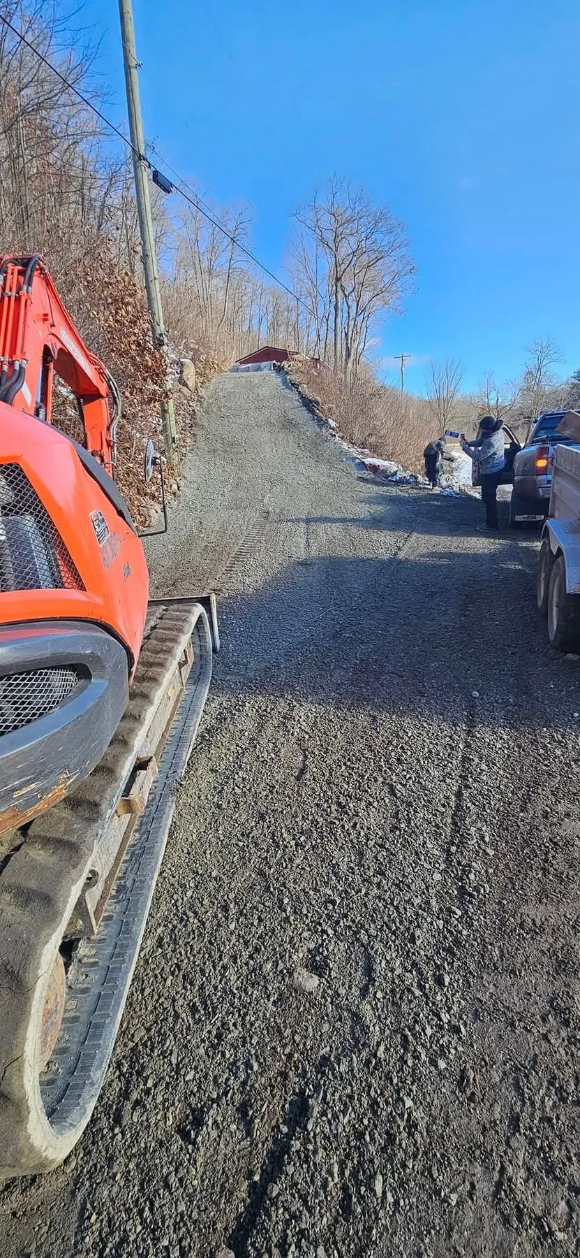 Excavation hivernale pour un projet de terrassement